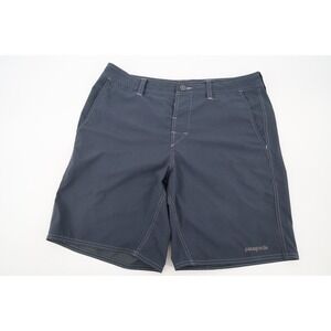 Patagonia Mens 34 Terre Planing Walk‎ Shorts Navy Geometric Boardshorts